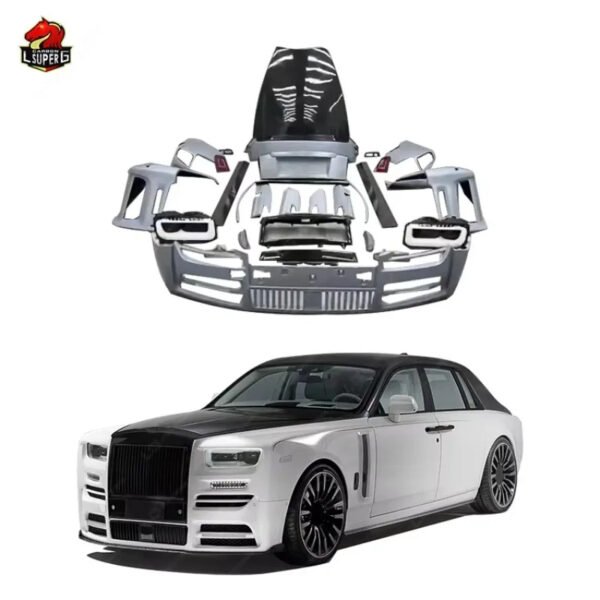 Rolls-Royce Phantom Luxury M Style Body Kit: Front, Rear Bumpers, Hood - Image 2