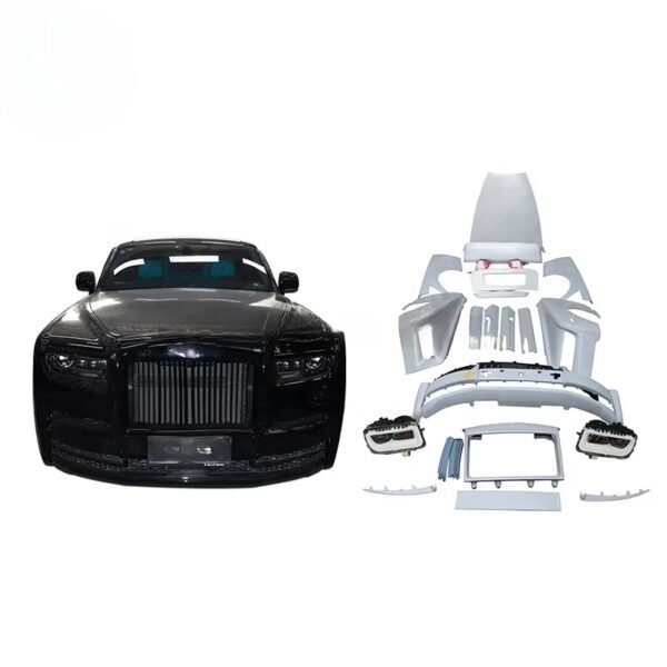 Old Modified to New VIII Generation Fiberglass Front Rear Bumper Assembly Grill Headlights Body Kit for Rolls-Royce Phantom