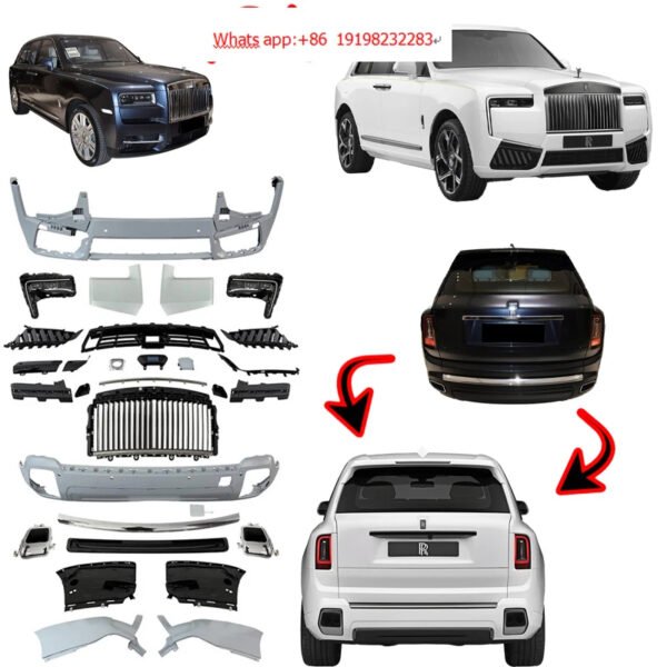 2018–2025 Cullinan Upgrade Kit – Front & Rear Bumpers Fiberglass