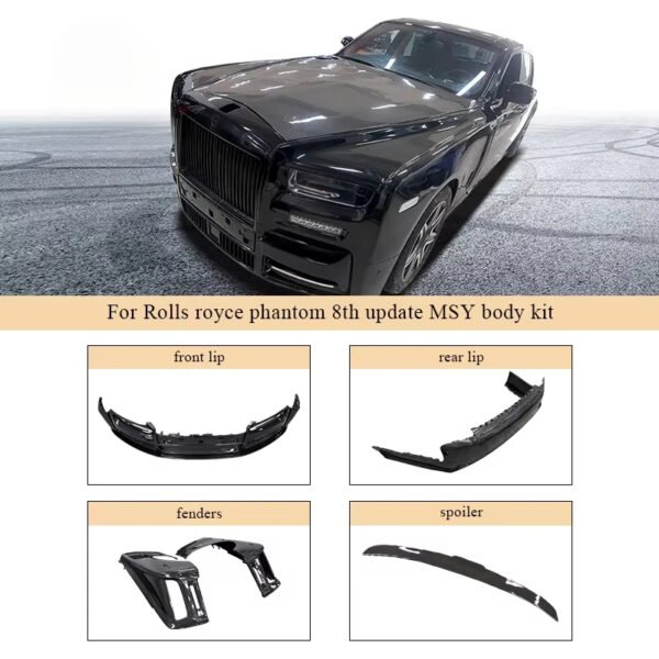 Phantom 8th Gen MSY Facelift Bodykit: Bumper, Grill, Skirts, Wing - Image 3