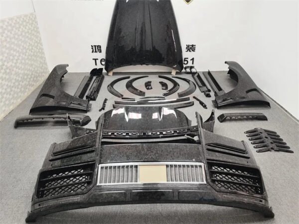 Forged dry carbon fiber body kit front bumper side skirt hood fender spoilers for Rolls-Royce Cullinan upgrade M Style bodykit - Image 3