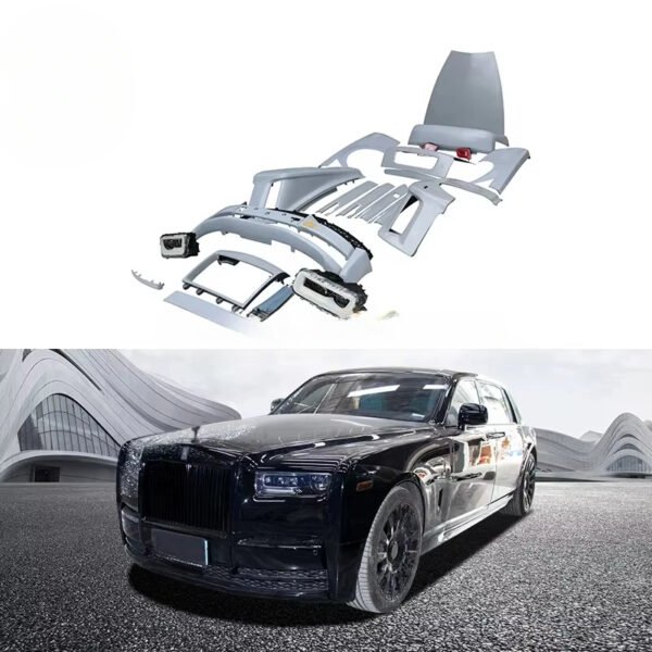 Old Modified to New VIII Generation Fiberglass Front Rear Bumper Assembly Grill Headlights Body Kit for Rolls-Royce Phantom - Image 3