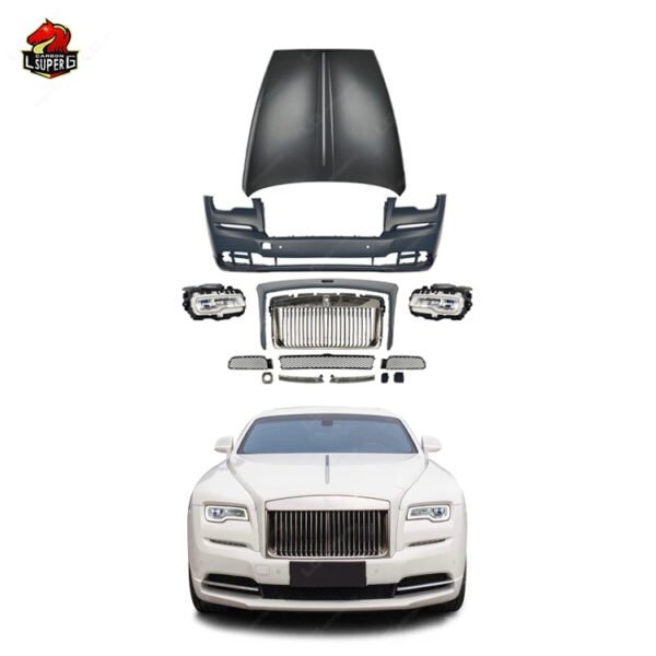High Quality! Upgrade 21y One to Two Generation Bodykit for Rolls Royce Wraith 15-17y Front Bumpers Headlights Engine Hood Grill - Image 6