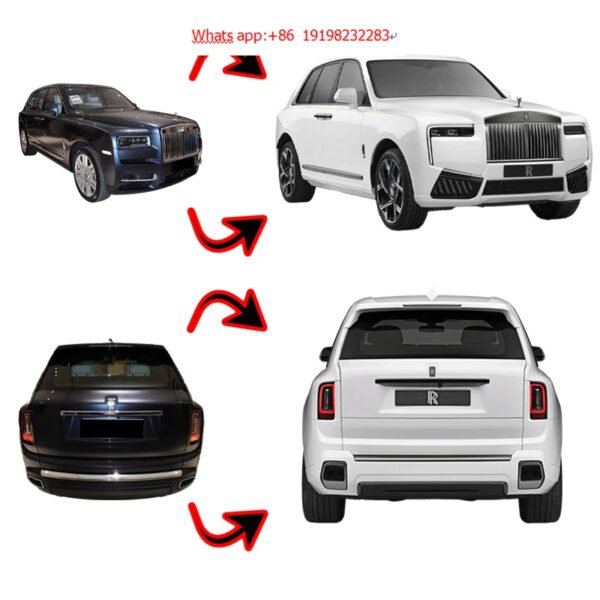 2018–2025 Cullinan Upgrade Kit – Front & Rear Bumpers Fiberglass - Image 7